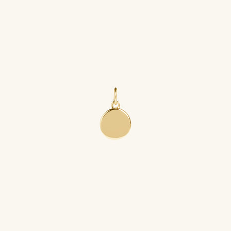 Initial Disc Pendant Gold